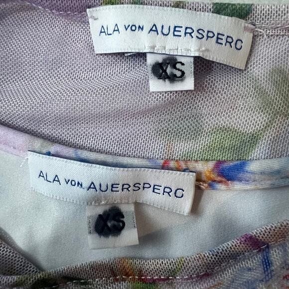 ALA von Auersperg Floral Dress Sheer Dress with  Under Dress Size XS - Picture 10 of 10